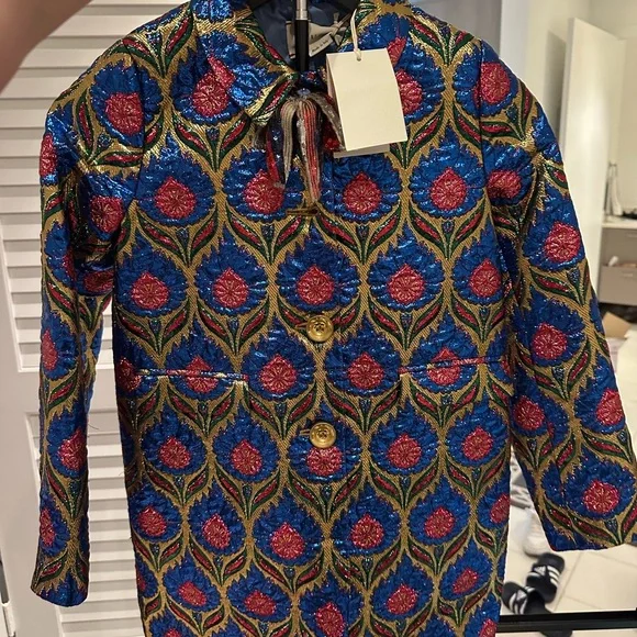 Gucci Kids Coat with Floral Pattern - Retail 2375 - Picture 2 of 5